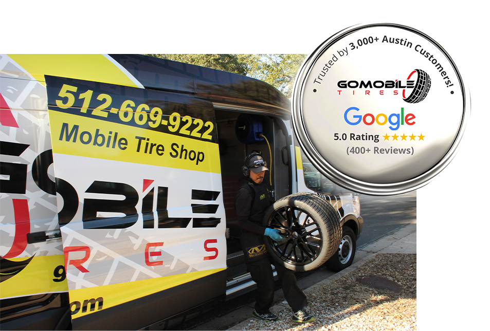 GoMobile Tires ATX is a 100% mobile, full-service tire and lube shop that comes to you wherever you live, work or play!  Our ASE-certified technicians and state of the art equipment can handle tire installation, TPMS sensors, flat repair, tire rotation, oil changes, brakes, batteries and more!  And we service fleets, too!